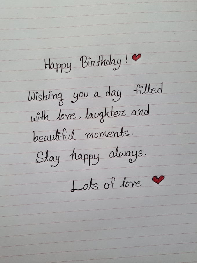 handwrite letter, notes,cards and personalized message