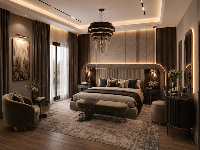 create modern interior design and photorealistic 3d renders