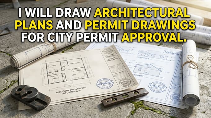 draw architectural plans and permit drawings for city permit approval