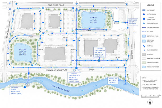 create utility, sewer, stormwater, drainage and gis maps