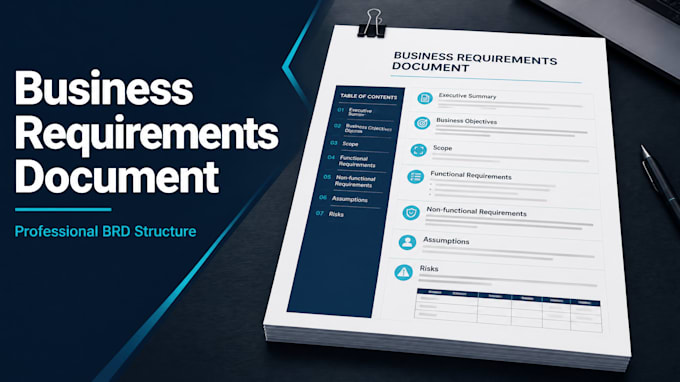 write professional business requirements documents userstories and process maps
