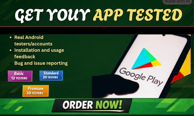 provide 12 testers 20 testers for android app google play store closed testing