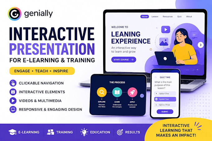 create a genially interactive presentation for elearning and training