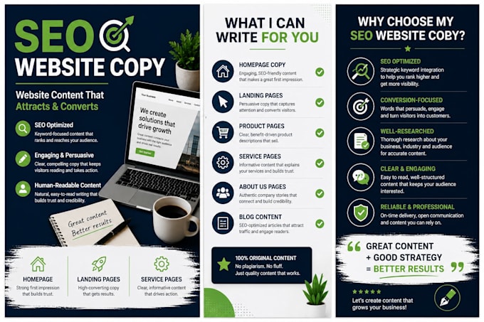 write SEO website copy that attracts and converts visitors