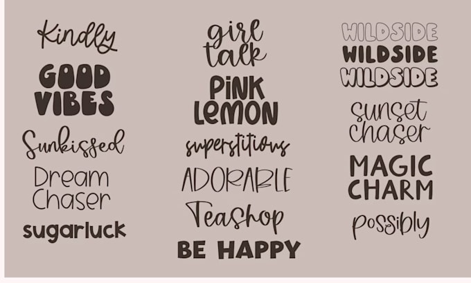 design custom hand lettering and typography logo