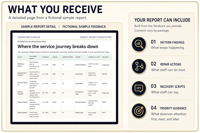 turn customer feedback into a prioritized repair plan