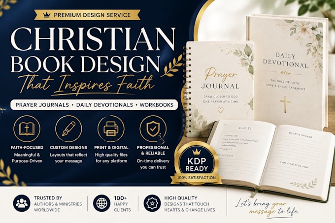 design a christian prayer journal, devotional and KDP book
