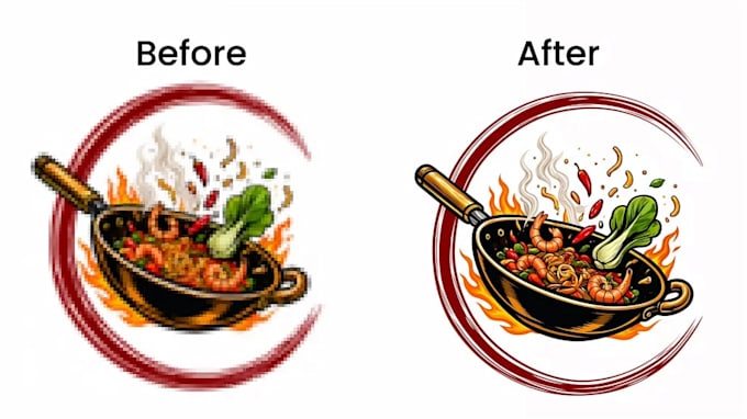 vectorize, redraw, redesign logo and convert image to vector
