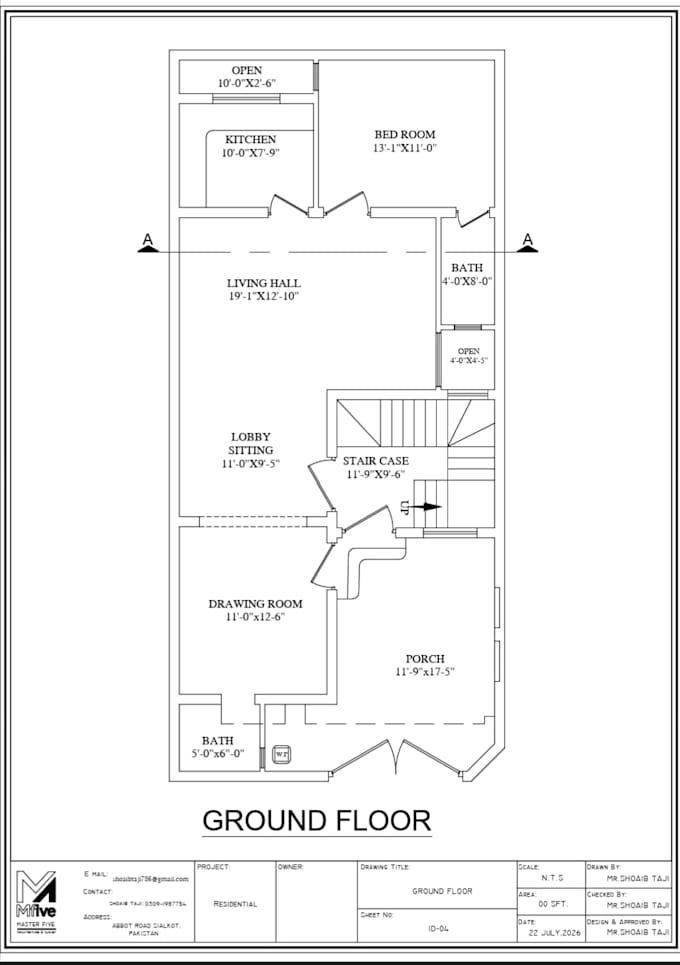 create a professional 2d house floor plan in autocad