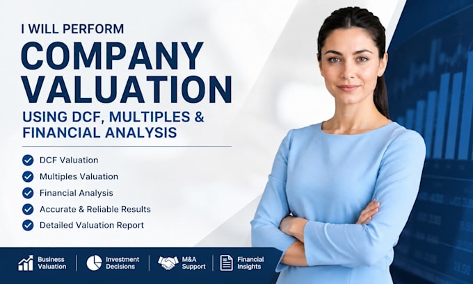 perform company valuation using dcf, multiples and financial analysis