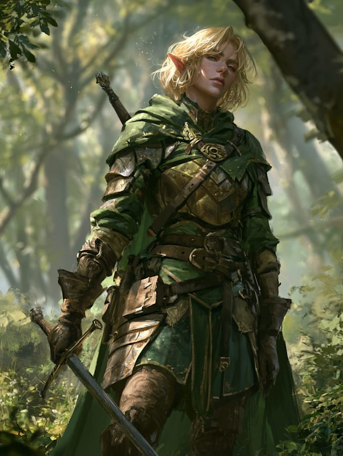 fantasy dnd character illustration