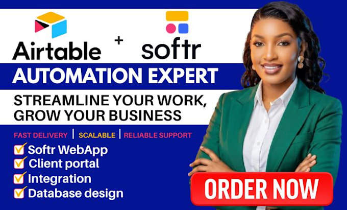 build airtable crm softr database client portal, automation integration expert