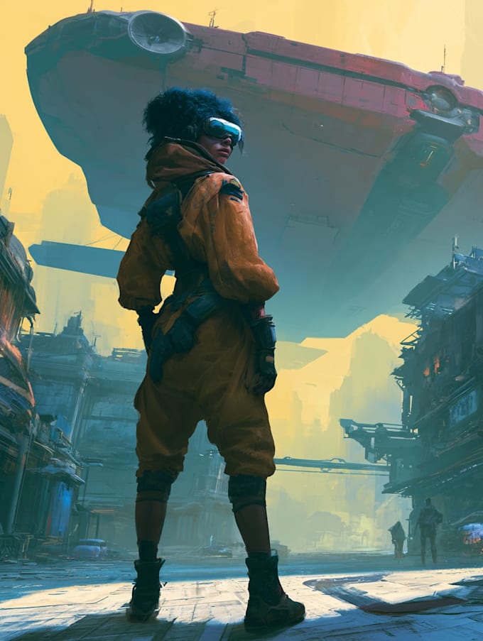 sci fi character illustration or sci fi character