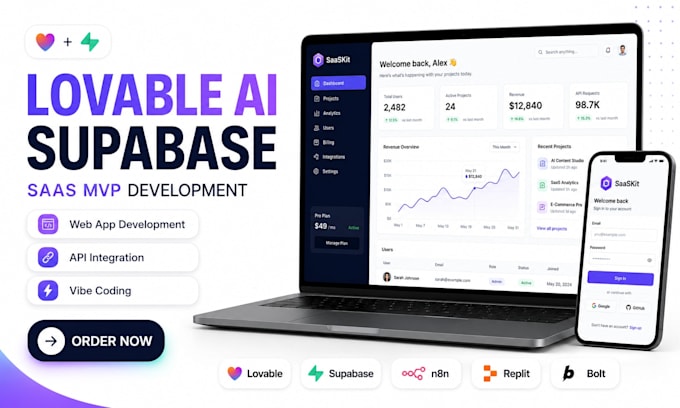 supabase expert lovable saas webapp n8n API integration auth database bug fixing