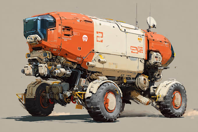 sketch a car or vehicle design concept using digital drawing