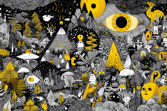 create the most fascinating doodle art illustration