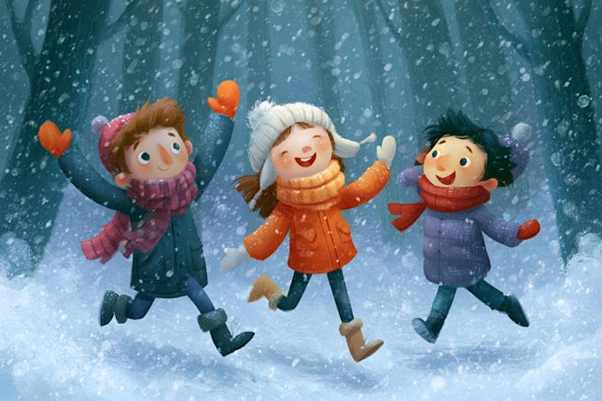 do christmas book illustration