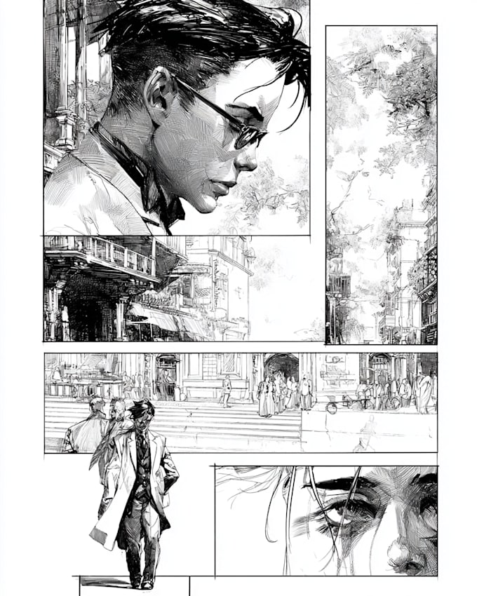 draw comic page, graphic novel comic illustration comic