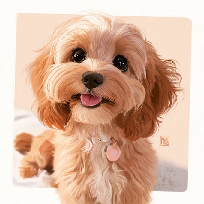 pet portrait into cute disney style