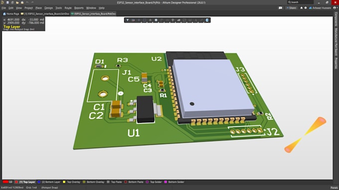 design your pcb layout using altium or kicad