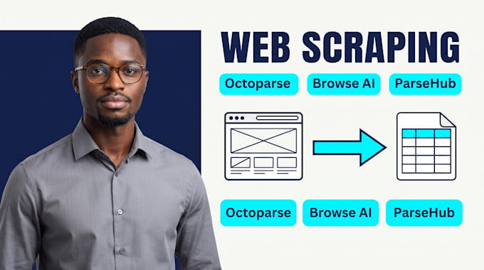 do web scraping using apify, octoparse browse ai or parsehub