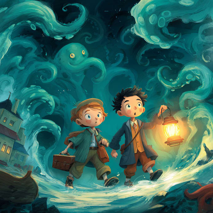 children book cover and children book illustrations