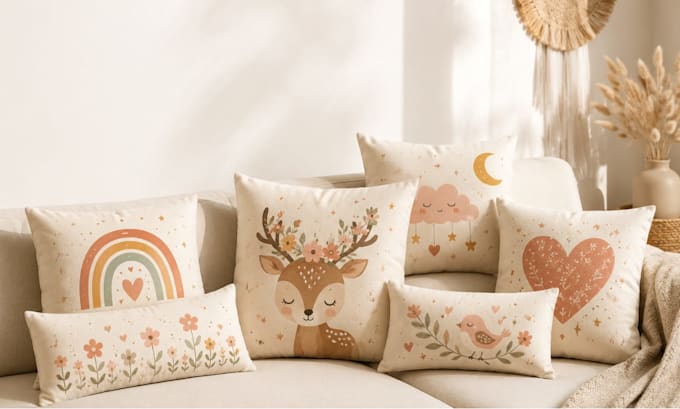 create custom pillow and cushion design collections for etsy pod stores
