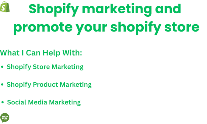 shopify marketing and promote your shopify store