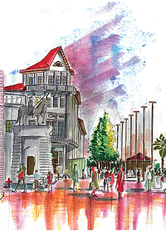 create professional architectural hand sketches