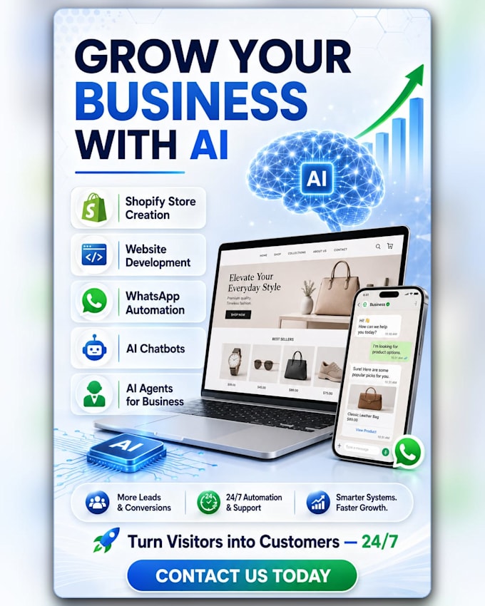 create ai business solutions, websites, research and presentations