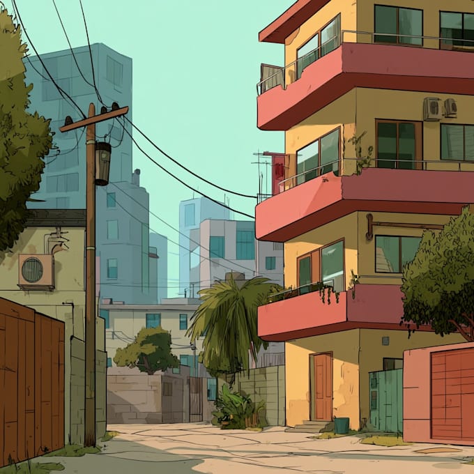 draw a background for your cartoon