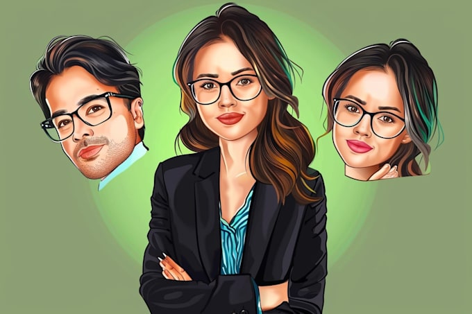 draw avatar cartoon or vector portrait from your photo