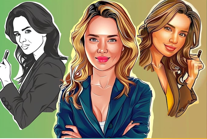 draw portrait avatar cartoon from photo