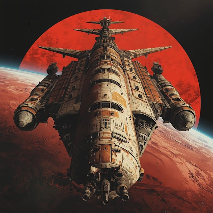 design unique sci fi spaceships and futuristic spacecraft