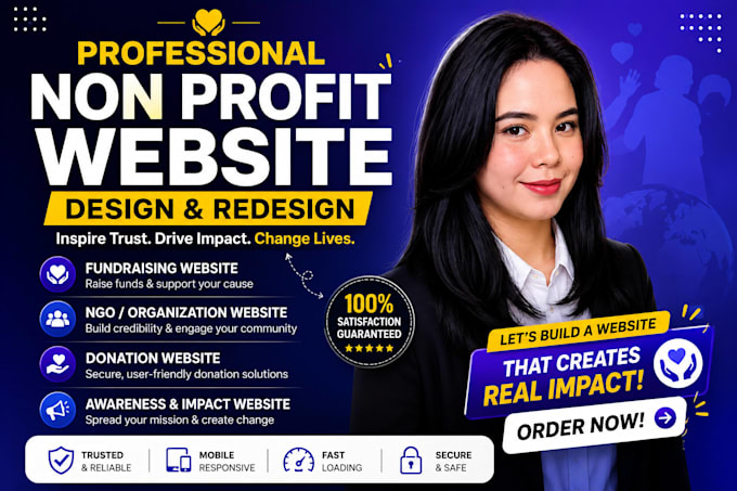 create non profit website charity donation website ngo sites wordpress wix setup
