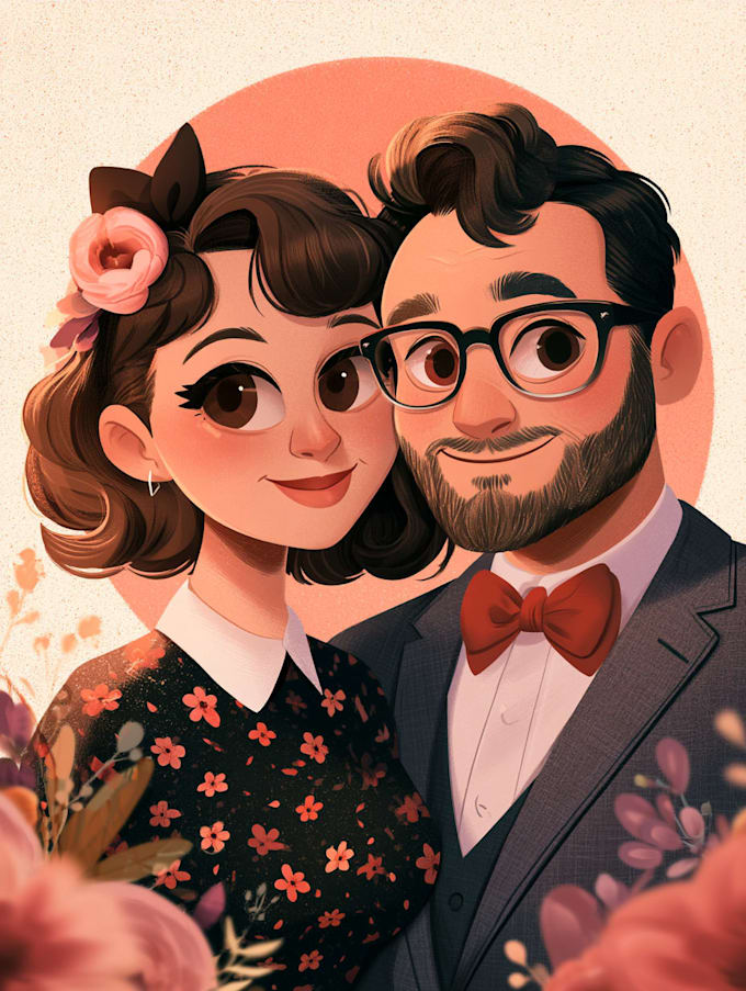 make couple portrait illustration