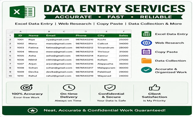 transcription, fast typing and data entry