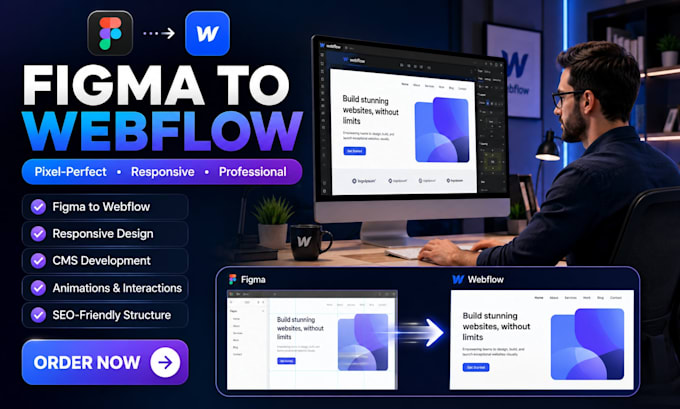 develop a webflow website and convert figma to webflow