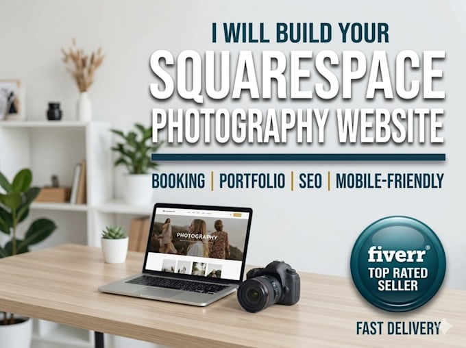 design squarespace photography website with booking setup squarespace website