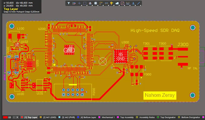 design a professional custom pcb layout and schematic in altium or kicad