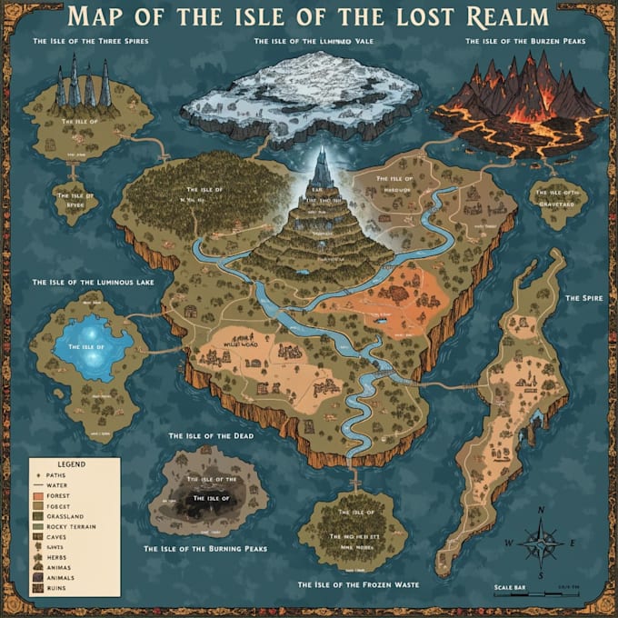 create fantasy game map, rpg, dnd,map design