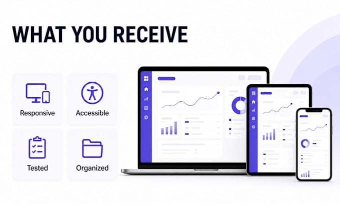 design and develop a responsive react landing page