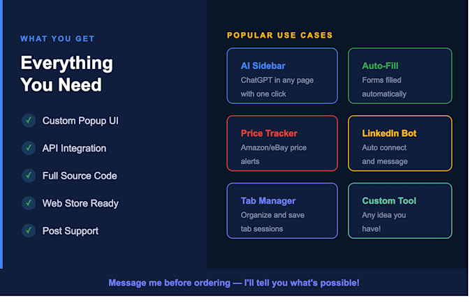 build a chrome extension for automation or ai