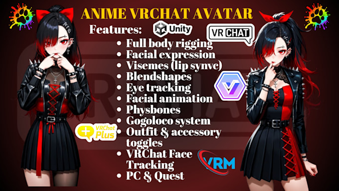 create custom vrchat avatar vrchat model anime nsfw vrchat avatar vrchat rigging