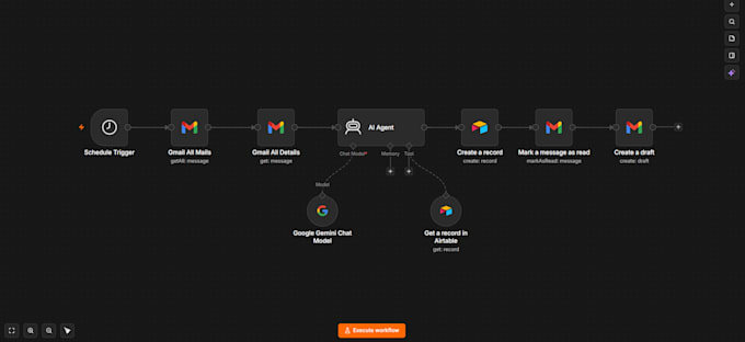 build custom n8n ai agent for automated gmail reply drafts