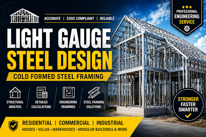 design light gauge steel structures and cold formed steel framing