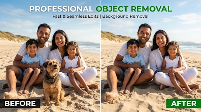 do professional background removal and object removal