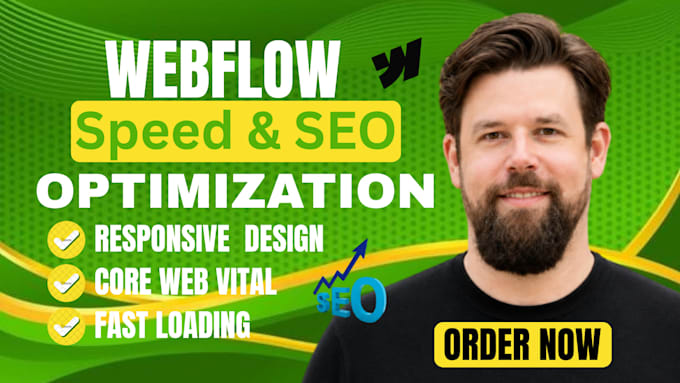 optimize webflow website speed, SEO, core web vitals and page speed performance