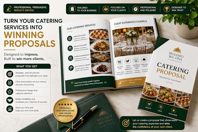 create professional catering business proposals