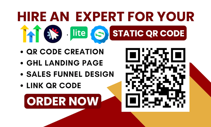 design qr code landing page, qr code scanner for ghl, clickfunels, systeme io